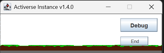 Debug button in Activerse